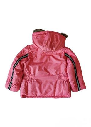 Детская зимняя куртка для девочки евро зима с капюшоном, спортивная модель 98 размер см-203 фото