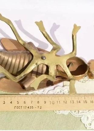 Цікава, рідкісна попільничка муха! бронза. пепельница.