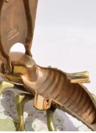 Цікава, рідкісна попільничка муха! бронза. пепельница.