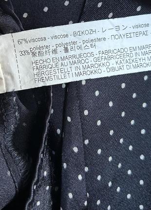 Сатинова блуза zara, блуза на запах, блуза на гудзиках, блуза в крапочку8 фото