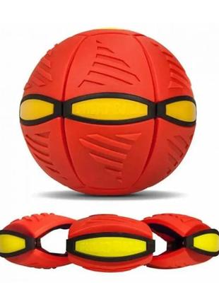 Складной игровой мяч-трансформер flat ball disc светящийся 6 led диск-мяч мячик для фрисби и активных игр6 фото