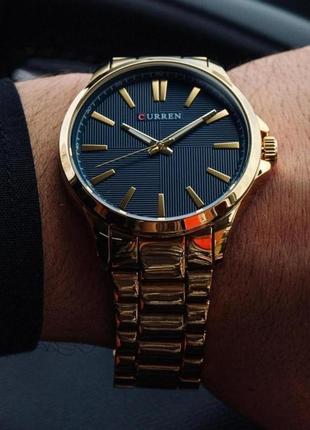 ⌚🔥 часы наручные current 8322 gold-blue