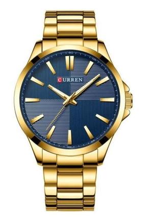 Характеристики часы наручные curren 8322 gold-blue2 фото