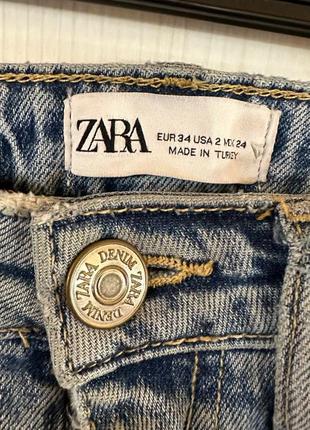 Zara джинсы на высокой посадке 34 р2 фото