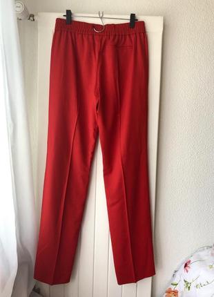 Magm italy ярки красные прямые брюки с карманами, оригинал итальялия3 фото