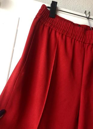 Magm italy ярки красные прямые брюки с карманами, оригинал итальялия2 фото