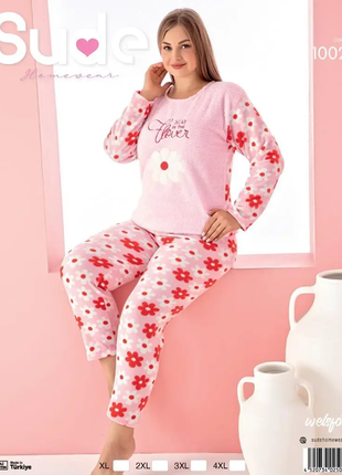 Піжама жіноча тепла фліс+махра