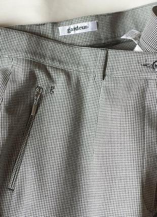 Серые шерстяные брюки в гусиную лапку женские gardeur, размер 3xl6 фото