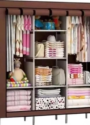 Шафа тканинна складана storage wardrobe 88130 на 3 секції 130х45х175 см