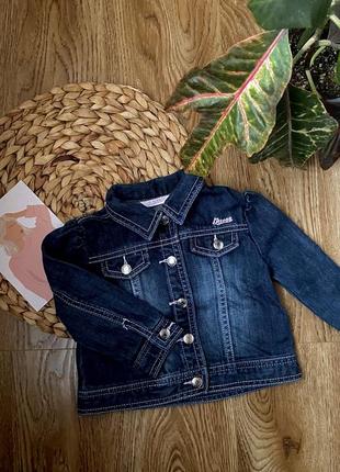 Оригинальная джинсовая курточка guess для девочки 9-12 мес