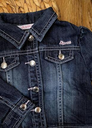 Оригинальная джинсовая курточка guess для девочки 9-12 мес2 фото