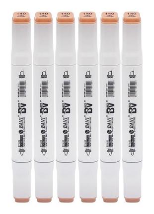 Скетч-маркер двосторонній №140 на спиртовій основі 10 шт в упаковці №140(112141)