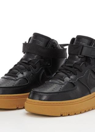 Зимние мужские кроссовки nike air force 1 gore tex black beige (мех) 41-42-43-44-452 фото