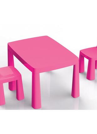 Набір меблів дитячої ігрової стіл та 2 стільці, рожевий, dolon, 04680/31 фото