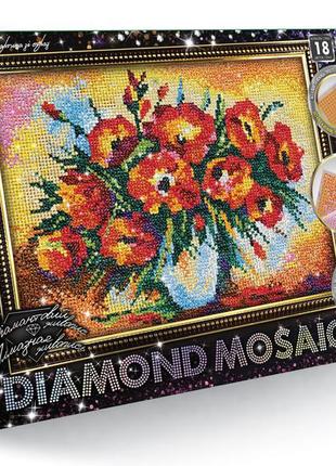 Алмазная живопись diamond mosaic, маки, dm-03-02