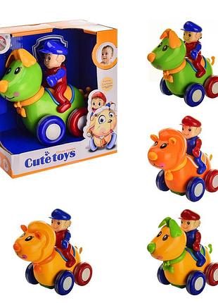 Игрушечное животное на колесиках 13*7.5*12.5см, 4 вида, s86/s87