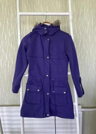 Дуже тепла кофта/накидка на флісі з капюшоном