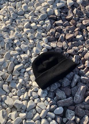 Нова шапка шапочка коротка біні у чорному кольорі чоловіча жіноча унісекс2 фото