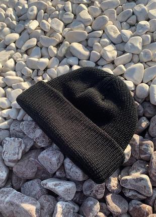 Нова шапка шапочка коротка біні у чорному кольорі чоловіча жіноча унісекс3 фото
