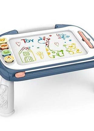 Доска-столик для рисования и игр tk group магнитная голубая, yl1022e-1гол