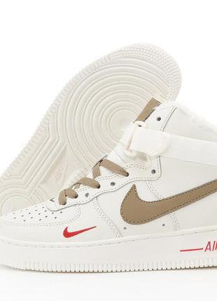 Зимние женские кроссовки nike air force 1 mid winter white beige (мех) 36-37-38-39-40-414 фото