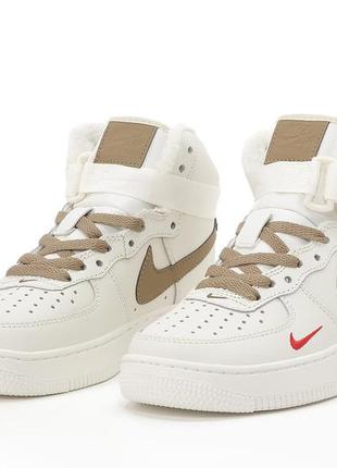 Зимние женские кроссовки nike air force 1 mid winter white beige (мех) 36-37-38-39-40-417 фото