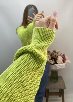 Яркий вязаный оверсайз свитер джемпер мирер2 фото