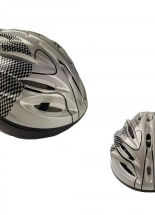 Шлем для катания на велосипеде, самокате, роликах  большой серый, ms0033(gray)