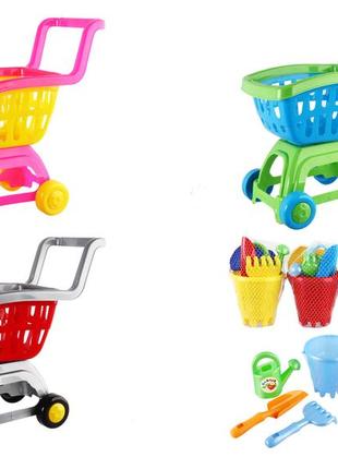 Візок дитячий супермаркет літній набір, бамсик, з піщаним набором, 3 види, 213/2
