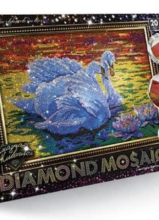 Набір для творчості алмазна живопис diamond mosaic, лебеді, великий, dm-01-021 фото