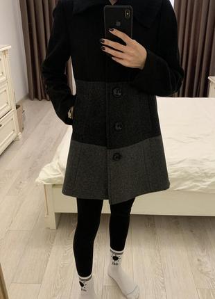 Пальто h&m чорного/сірого кольору розмір m3 фото