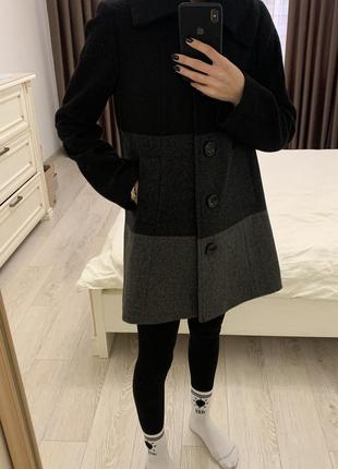 Пальто h&m чорного/сірого кольору розмір m4 фото