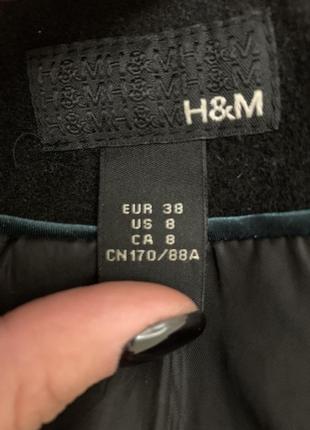 Пальто h&m чорного/сірого кольору розмір m6 фото