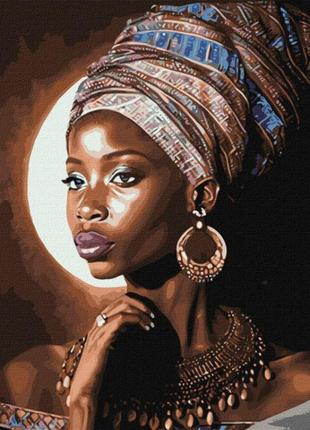 Картина по номерам африканская красотка ©art_selena_ru 40х50 см идейка, кно2532