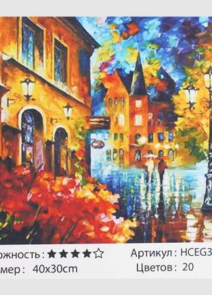 Картины по номерам 40х30см tk group поздняя осень, на подрамнике с красками, кистями, 31822