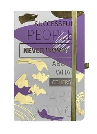 Блокнот idea, на резинці, 136х207мм, 96 л., клітка, тверда обкладинка, bm.255104-26