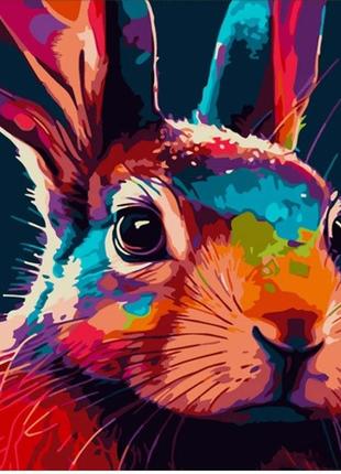 Набор для росписи по номерам цветной кролик стратег 30х40см (ss6748)