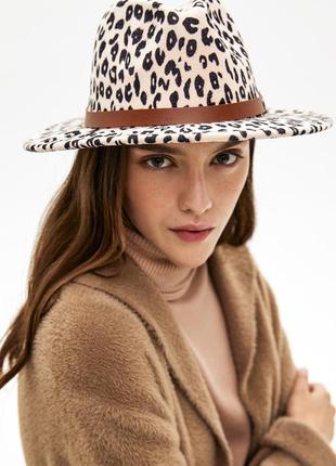 Шляпа фетровая, цвет леопардовый, дизайнерская коллекция