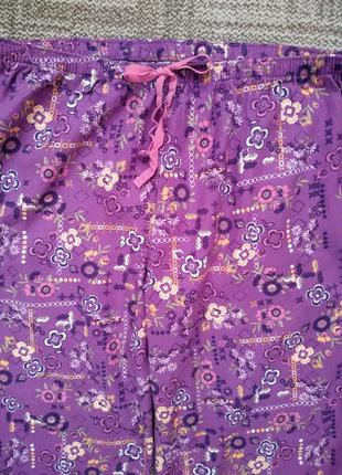 Фланелеві фіолетові штани2 фото