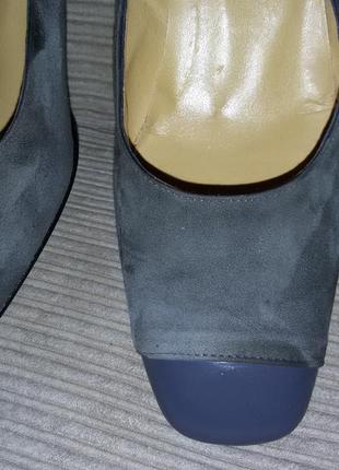Очень симпатичные замшевые туфли итальянского бренда sore vero cuoio размер 39 1/2 - 40 (26 см)4 фото
