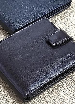 Кошелек мужской кожаный коричневый с фиксатором aka deri (турция)