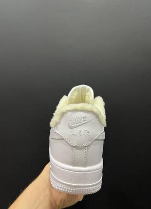 Nike air force 1 '07 "white" premium fur - с мехом7 фото