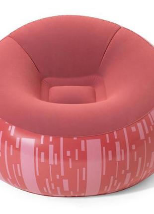 Надувное кресло bestway велюровое светло-красное, 75052(light-red)