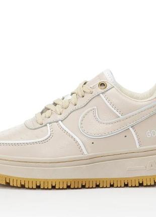 Осенние женские кроссовки nike air force 1 low gore tex beige (термо) 36-37-38-39-404 фото