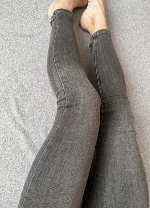 Pull&bear джинсы скинни скини в обтяжку skinny женские серые размер 2610 фото