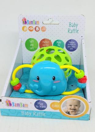 Погремушка детская слонёнок bam bam (429288)