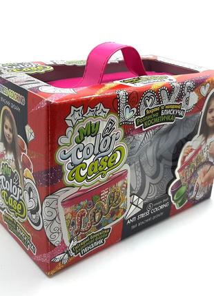 Набор для творчества danko toys "my color case", косметичка-раскраска, coc-01-04u