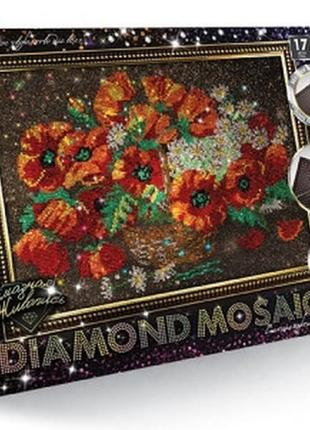 Набор для творчества алмазная живопись diamond mosaic, маки, большой, dm-01-06