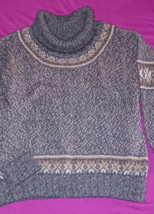 Супервой,стан нового!вязаный свитер 100%альпака, указано р.s.6 фото