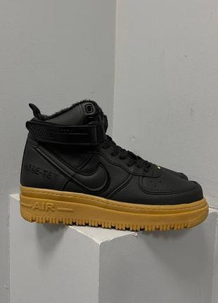 Кроссовки nike air force 1 gore-tex boot black brown fur5 фото